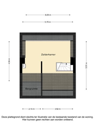 Plattegrond - Putstraat 46, 6372 BK Landgraaf - Putstraat 46 Landgraaf - Zolder 2D.jpg